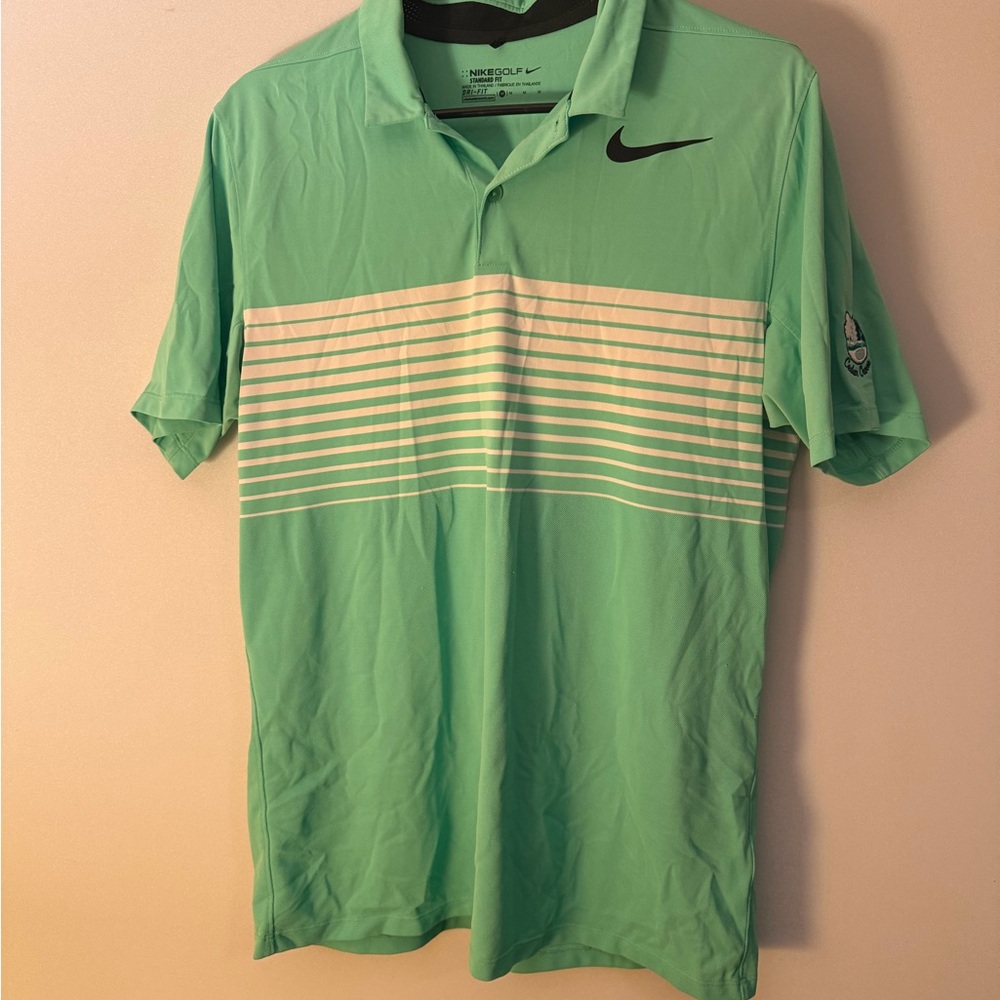 Nike Men’s Mint Green Polo with White Stripes
